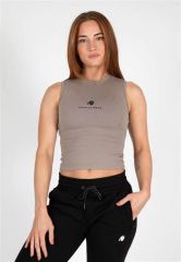 GORILLA WEAR - LIVONIA CROP TOP - BEIGE - NŐI PÓLÓ - BÉZS
