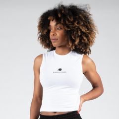  GORILLA WEAR - LIVONIA CROP TOP - WHITE - NŐI PÓLÓ - FEHÉR