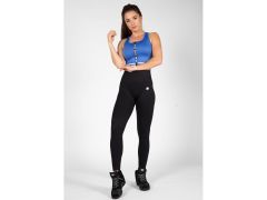 GORILLA WEAR - MESA ZIP FRONT CROP TOP - BLUE - KÉK