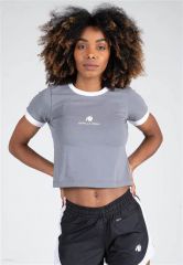 GORILLA WEAR - NEW ORLEANS CROPPED T-SHIRT - GRAY - NŐI PÓLÓ -  SZÜRKE