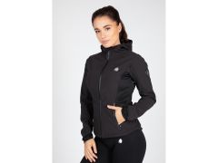 GORILLA WEAR - VICTORIA SOFTSHELL JACKET - KAPUCNIS CIPZÁROS FELSŐ - BLACK - FEKETE