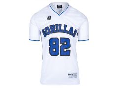 GORILLA WEAR - SAN MATEO JERSEY T-SHIRT - WHITE/BLUE - FÉRFI PÓLÓ - FEHÉR/KÉK