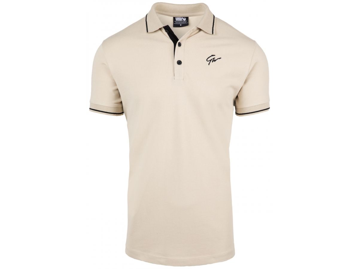 GORILLA WEAR - DELANO POLO - BEIGE/BLACK - DELANO PÓLÓ - BÉZS/FEKETE