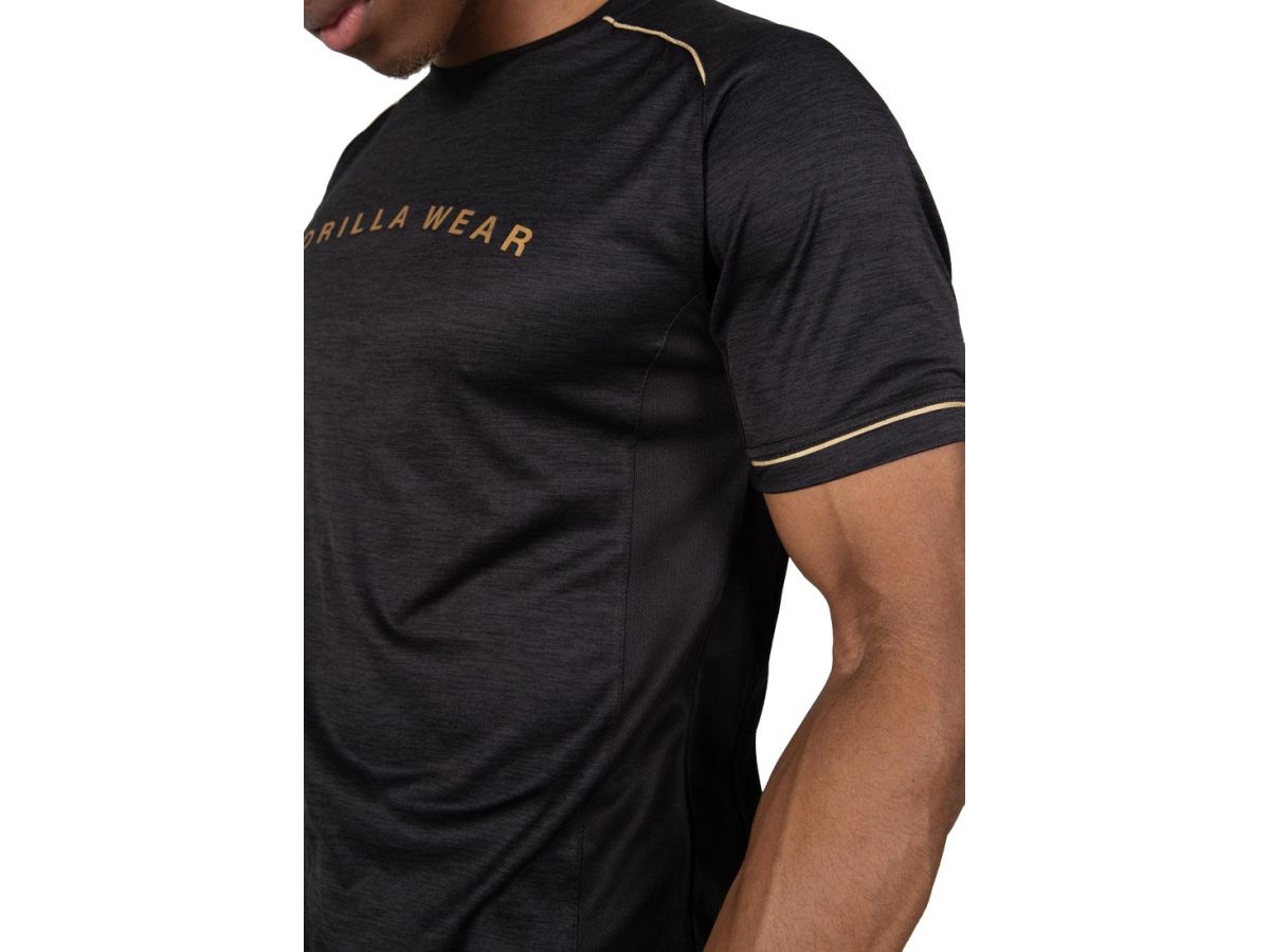 GORILLA WEAR - FREMONT T-SHIRT - BLACK/GOLD - FÉRFI PÓLÓ - FEKETE/ARANY