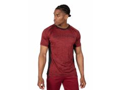  GORILLA WEAR - FREMONT T-SHIRT - BURGUNDY RED/BLACK- FÉRFI PÓLÓ - PIROS/FEKETE