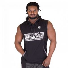 GORILLA WEAR - MELBOURNE S/L HOODED T-SHIRT - BLACK - FÉRFI PÓLÓ - FEKETE