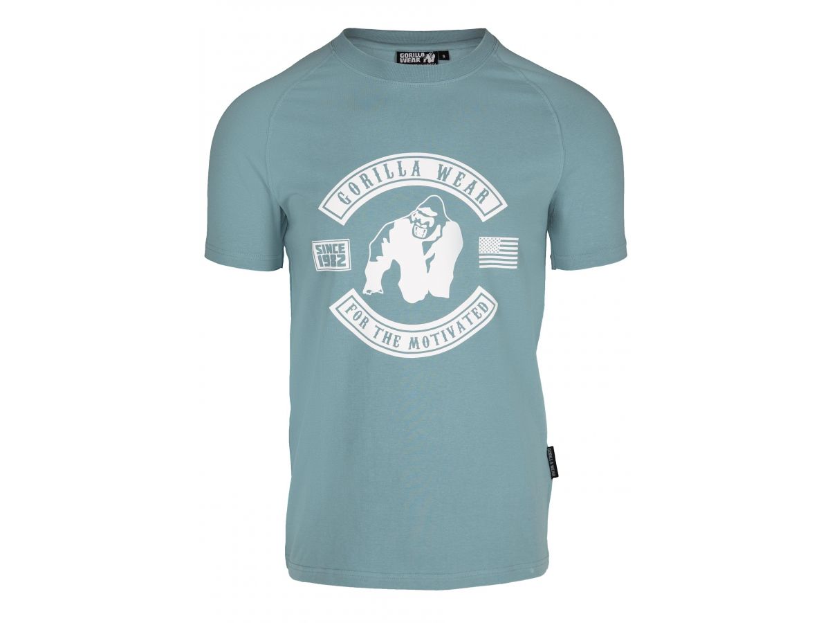 GORILLA WEAR - TULSA T-SHIRT - BLUE - FÉRFI PÓLÓ - KÉK