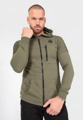GORILLA WEAR - DELTA HOODIE - ARMY GREEN - FÉRFI KAPUCNIS CIPZÁRAS FELSŐ - ZÖLD