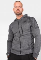GORILLA WEAR - DELTA HOODIE - GRAY - FÉRFI KAPUCNIS CIPZÁRAS FELSŐ - SZÜRKE
