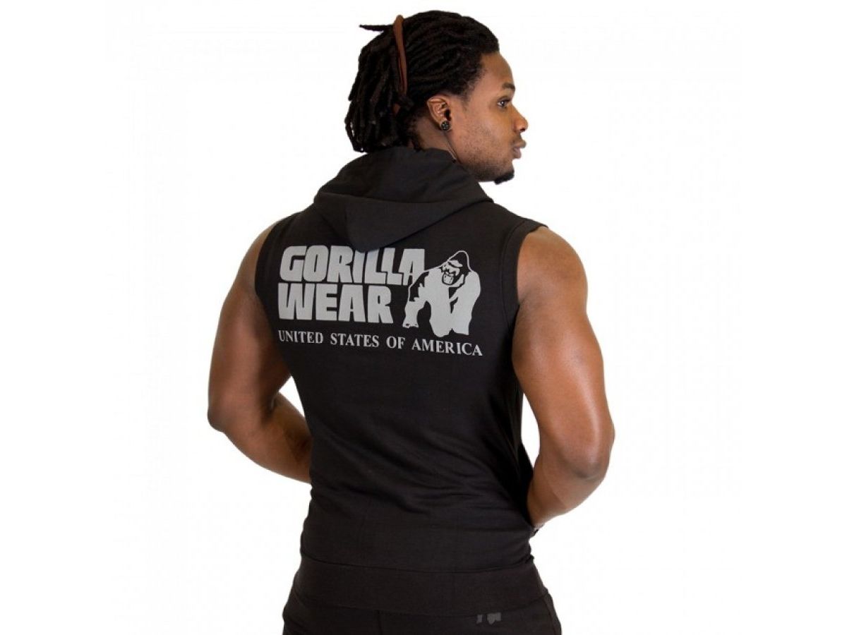 GORILLA WEAR - SPRINGFIELD S/L ZIPPED HOODIE - BLACK - FÉRFI KAPUCNIS CIPZÁRAS FELSŐ - FEKETE GORILLA WEAR - SPRINGFIELD S/L ZIPPED HOODIE - BLACK - FÉRFI KAPUCNIS CIPZÁRAS FELSŐ - FEKETE