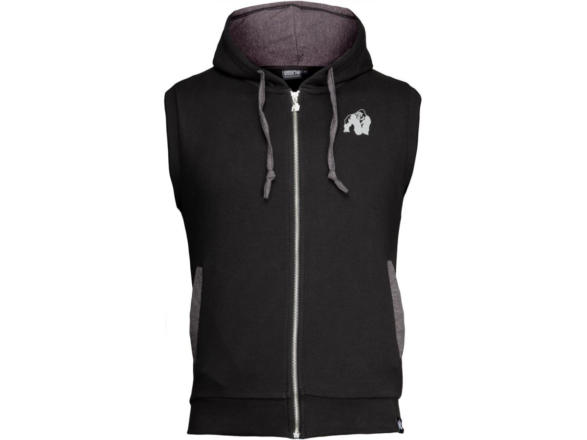 GORILLA WEAR - SPRINGFIELD S/L ZIPPED HOODIE - BLACK - FÉRFI KAPUCNIS CIPZÁRAS FELSŐ - FEKETE GORILLA WEAR - SPRINGFIELD S/L ZIPPED HOODIE - BLACK - FÉRFI KAPUCNIS CIPZÁRAS FELSŐ - FEKETE
