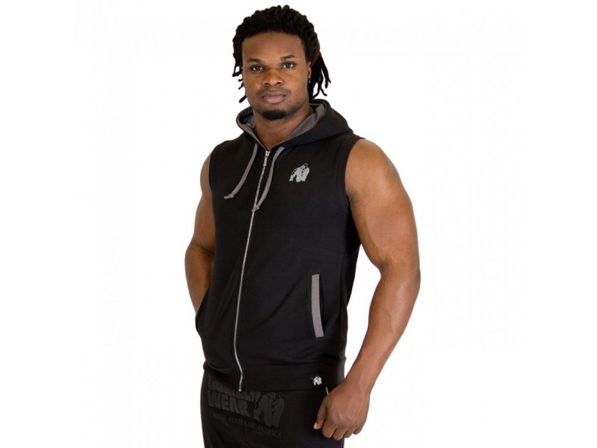 GORILLA WEAR - SPRINGFIELD S/L ZIPPED HOODIE - BLACK - FÉRFI KAPUCNIS CIPZÁRAS FELSŐ - FEKETE GORILLA WEAR - SPRINGFIELD S/L ZIPPED HOODIE - BLACK - FÉRFI KAPUCNIS CIPZÁRAS FELSŐ - FEKETE