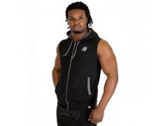 GORILLA WEAR - SPRINGFIELD S/L ZIPPED HOODIE - BLACK - FÉRFI KAPUCNIS CIPZÁRAS FELSŐ - FEKETE