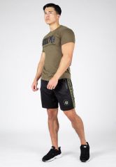 GORILLA WEAR - ATLANTA SHORTS - BLACK/GREEN - FÉRFI RÖVIDNADRÁG FEKETE/ZÖLD