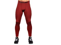 GORILLA WEAR - SMART TIGHTS - BURGUNDY RED - FÉRFI LEGGINGS - BORDÓ