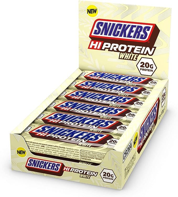SNICKERS - WHITE LOW SUGAR HIGH PROTEIN BAR - FEHÉRJESZELET - 12X57G