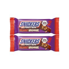 SNICKERS - HI-PROTEIN BAR - PEANUT BROWNIE - FÖLDIMOGYORÓS FEHÉRJESZELET - 2x50G