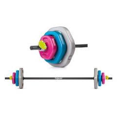 TIGUAR - POWER GYM KÉSZLET - 140 CM-ES SÚLYZÓRÚD, 6 DB TÁRCSÁVAL ÉS SZORÍTÓKKAL