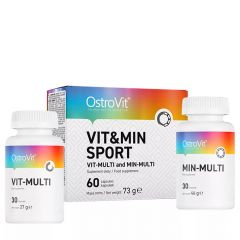 OSTROVIT - VIT&MIN SPORT 2PACK - MULTIVITAMIN ÉS ÁSVÁNYIANYAG FORMULA - 2 X 30 KAPSZULA