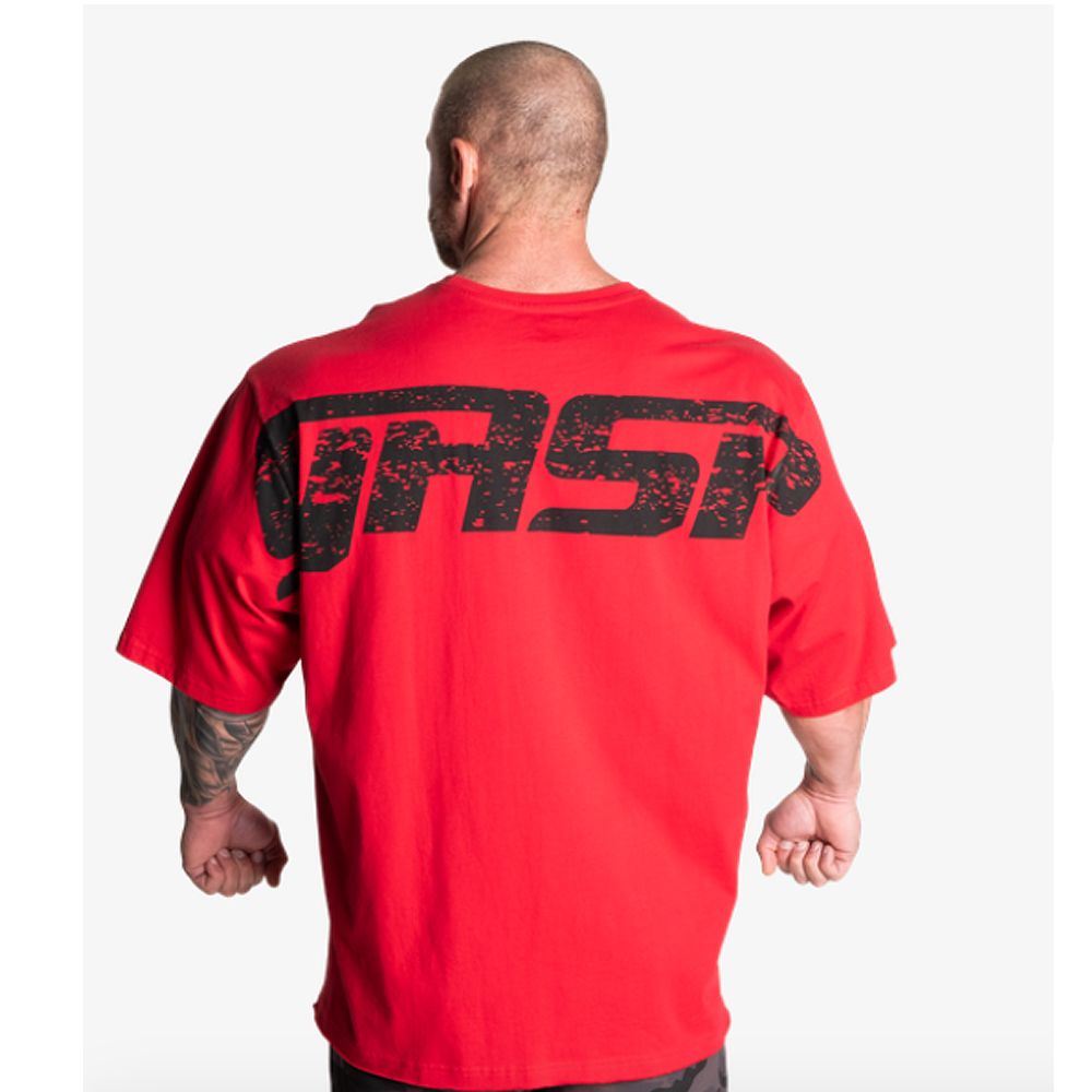 GASP INC - IRON TEE - FÉRFI PÓLÓ -PIROS