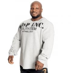 GASP INC - THERMAL GYM SWEATER - GREY MELANGE - FÉRFI EDZŐTERMI PULÓVER - VILÁGOS SZÜRKE