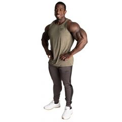 BETTER BODIES - ESSEX STRIPE TANK - WASHED GREEN MELANGE - FÉRFI TRIKÓ - MOSOTT ZÖLD