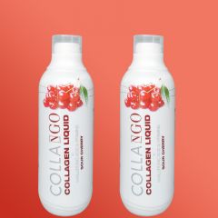 COLLANGO - COLLAGEN LIQUID 10.000 MG + HYALURONIC ACID - NAGYDÓZISÚ FOLYÉKONY KOLLAGÉN FORMULA HIALURONSAVVAL, C-VITAMINNAL ÉS B-VITAMINOKKAL - 2 x 500 ML, MEGGY
