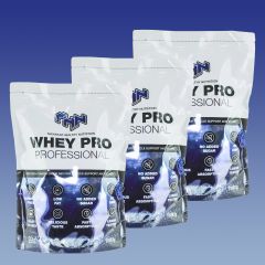 MHN SPORT SUPPLEMENTS - WHEY PRO PROFESSIONAL - 3 x 1000 G
