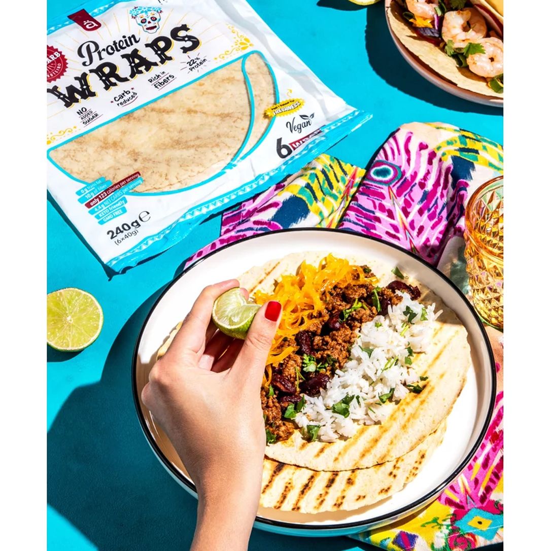 NANOSUPPS - PROTEIN WRAPS - EMELT FEHÉRJE TARTALMÚ TORTILLA - 6 DB-OS CSOMAG - 240 G