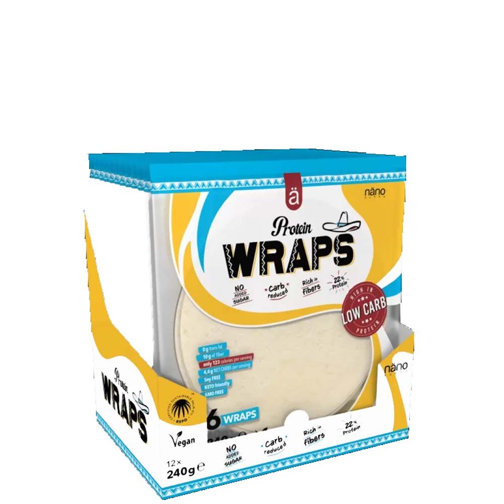 NANOSUPPS - PROTEIN WRAP -EMELT FEHÉRJE TARTALMÚ TORTILLA - 12 X 240 G