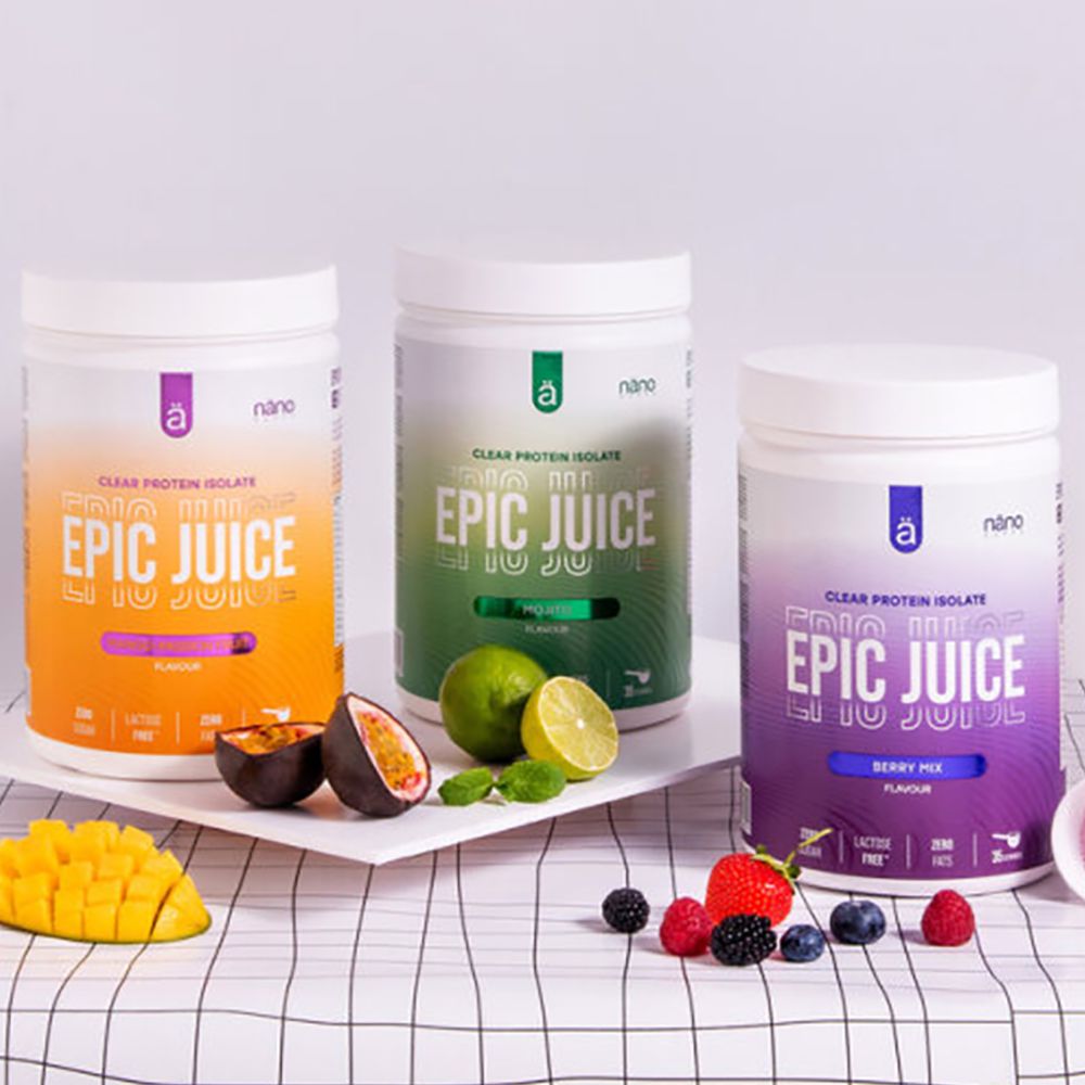 NANOSUPPS - EPIC JUICE - MAGAS TISZTASÁGÚ FEHÉRJE IZOLÁTUM - 3 X 875 G