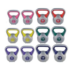 SVELTUS - PLASTIC KETTLEBELL - MŰANYAG KETTLEBELL "FITNESS JUNIOR" 12 DB-OS CSOMAG, 2-12 KG