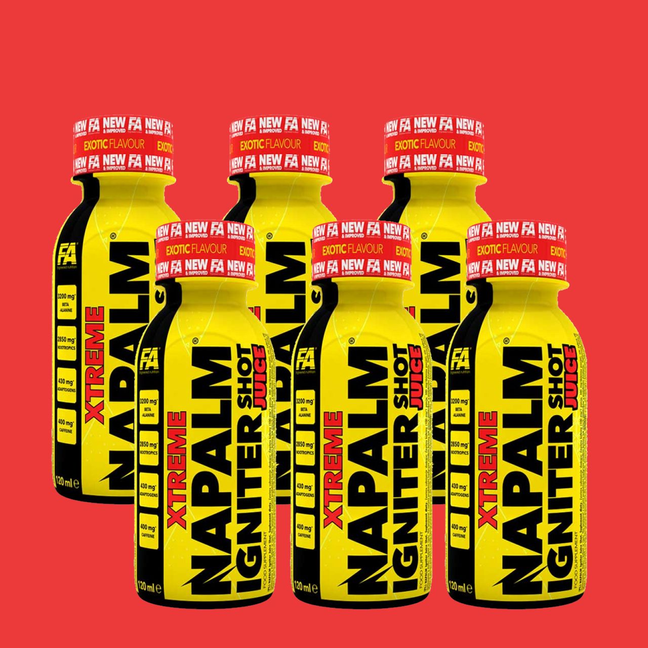 FA - XTREME NAPALM IGNITER SHOT JUICE - 6 x 120 ML - EXOTIC