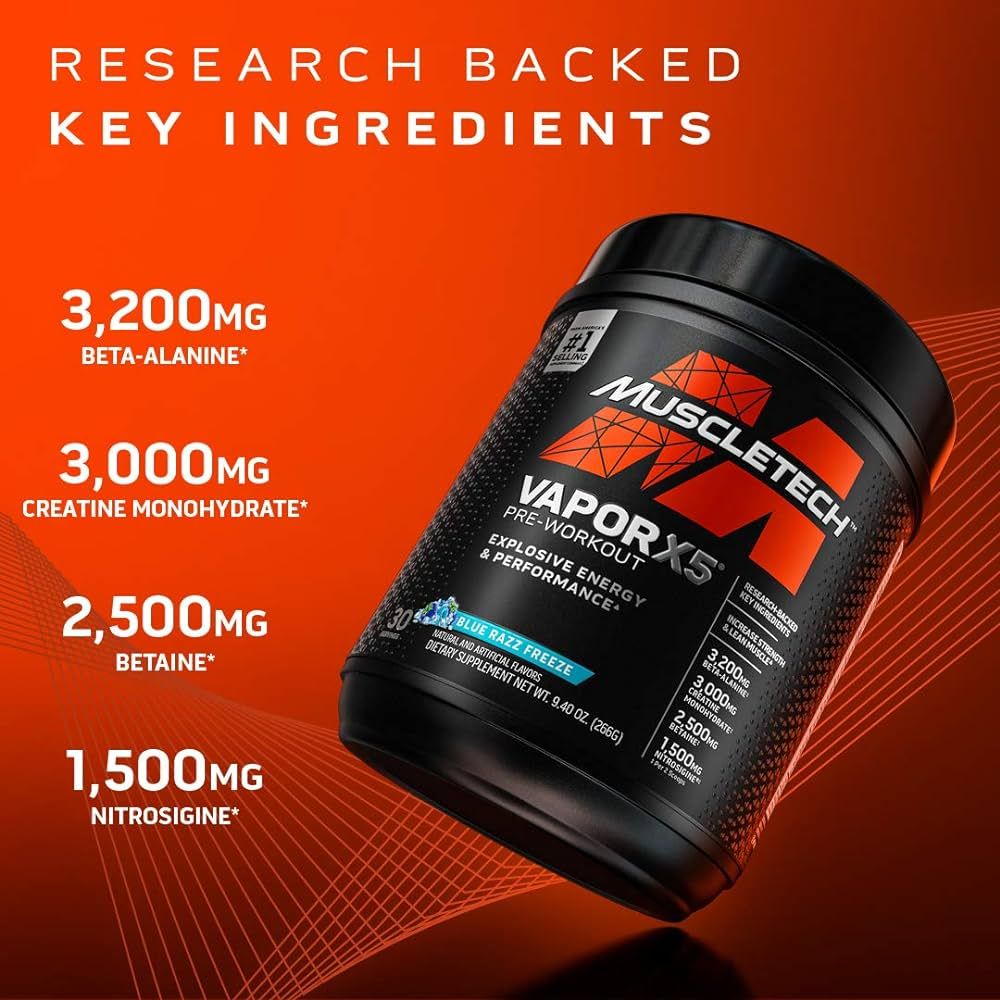 MUSCLETECH - VAPOR X5 - PRE-WORKOUT - 2 x 228 G