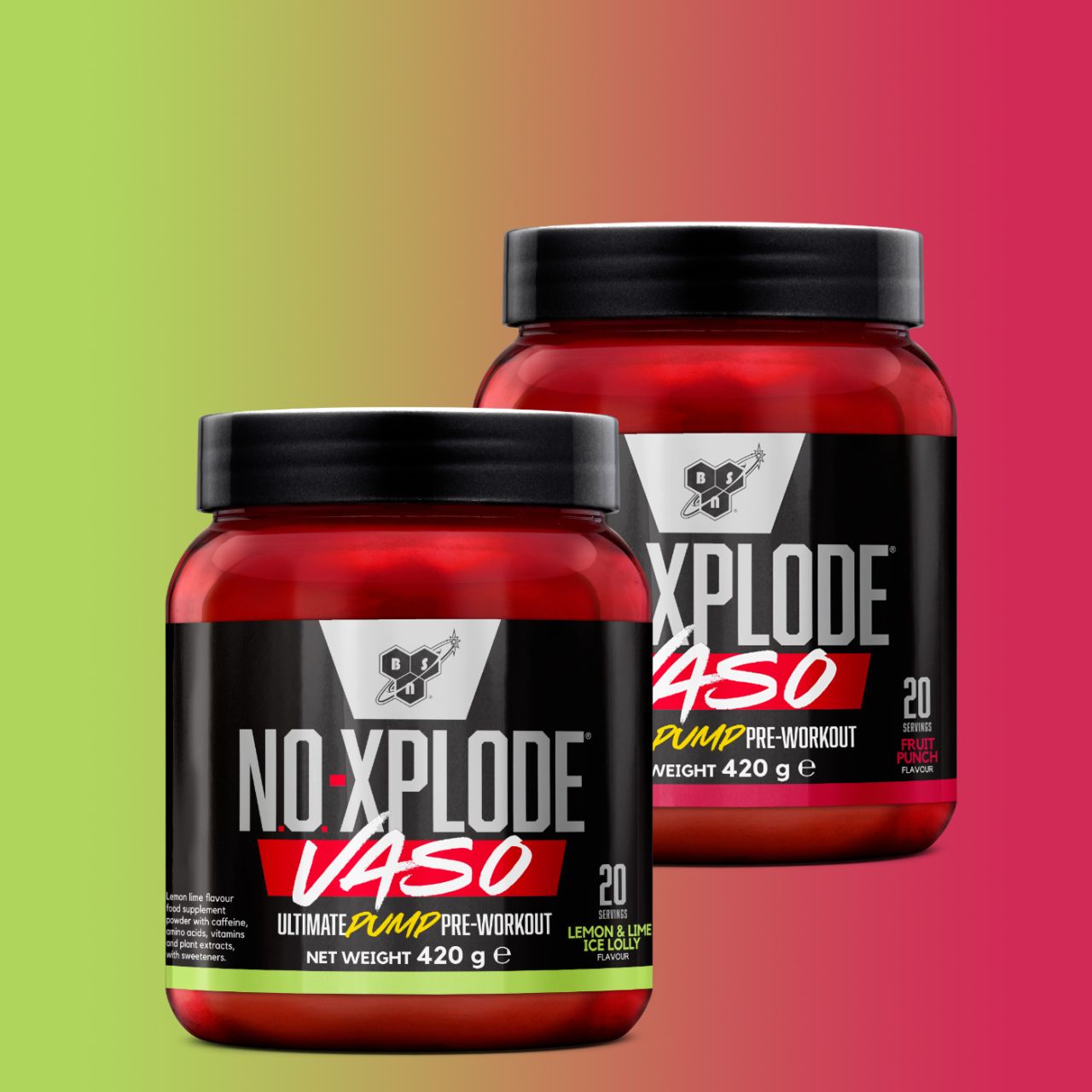 BSN - N.O.-XPLODE VASO - ULTIMATE PUMP PRE-WORKOUT - 2 x 420 G