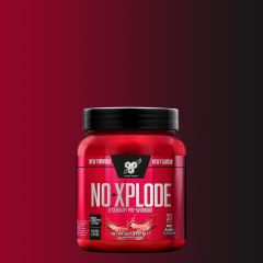 BSN - N.O.-XPLODE NEW FORMULA - LEGENDARY PRE-WORKOUT - 390 G - RED RUSH SOUR CHERRY