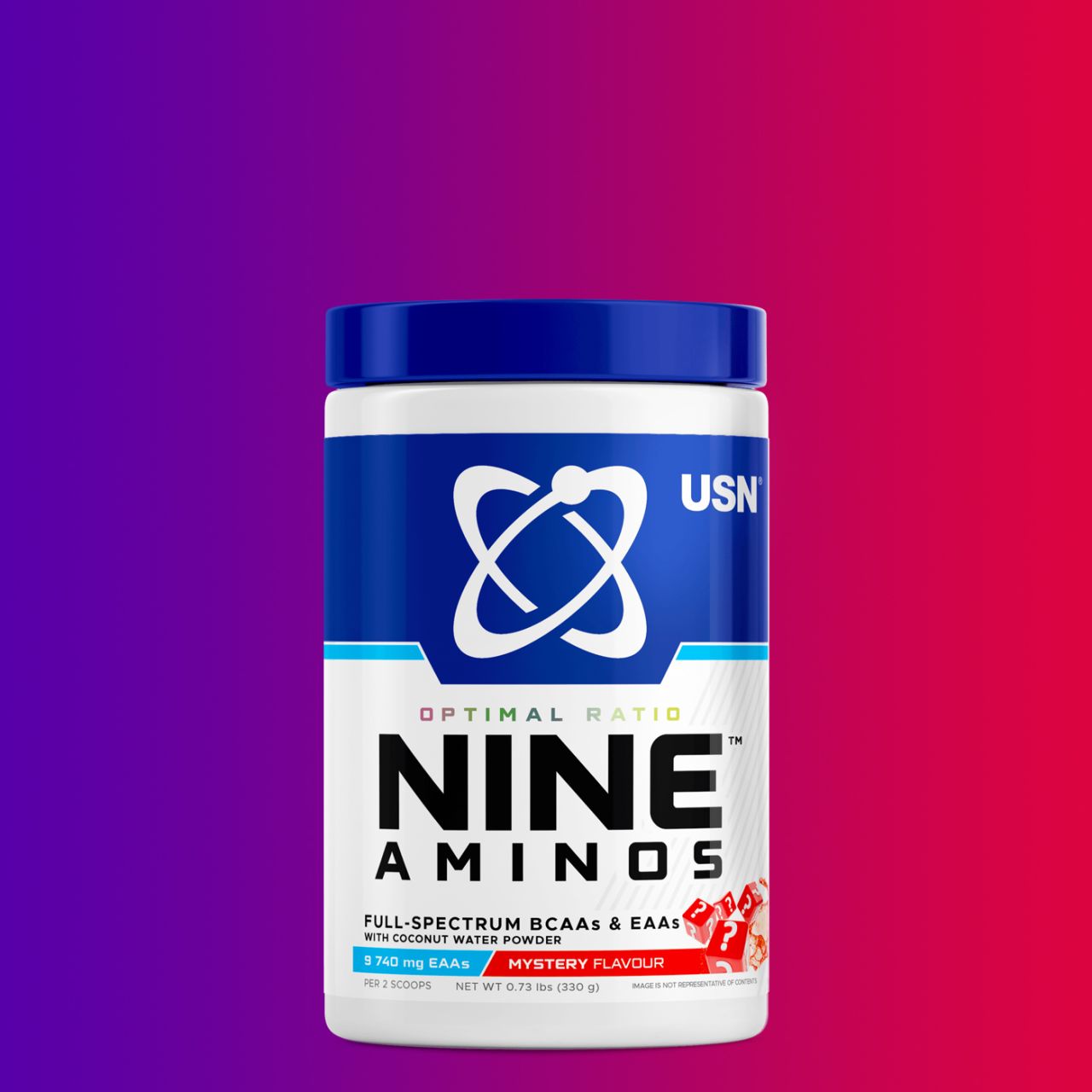 USN - NINE AMINOS - FULL SPECTRUM BCAAS & EAAS WITH COCONUT WATER POWDER - 330 G - MYSTERY