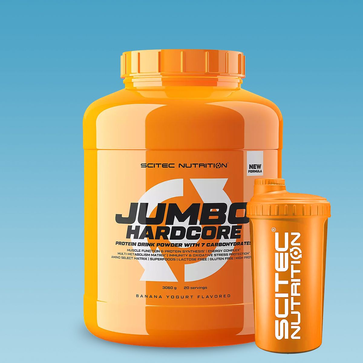 SCITEC NUTRITION - JUMBO HARDCORE TÖMEGNÖVELŐ - 3060 G + AJÁNDÉK SCITEC SHAKER