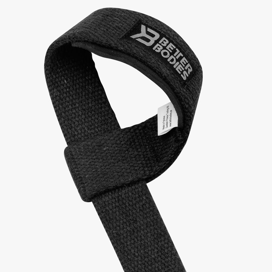 BETTER BODIES - LIFTING STRAPS - FELHÚZÓ HEVEDER - FEKETE, 60 CM