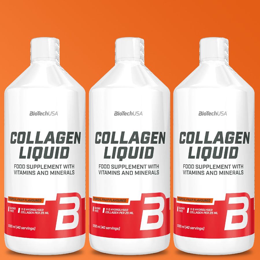 BIOTECH USA - COLLAGEN LIQUID - KOLLAGÉNTARTALMÚ ÍZESÍTETT ÉTRENDKIEGÉSZÍTŐ ITAL - 3 X 1000 ML - TRÓPUSI GYÜMÖLCS ÍZŰ BIOTECH USA - COLLAGEN LIQUID - KOLLAGÉNTARTALMÚ ÍZESÍTETT ÉTRENDKIEGÉSZÍTŐ ITAL - 3 X 1000 ML - TRÓPUSI GYÜMÖLCS ÍZŰ