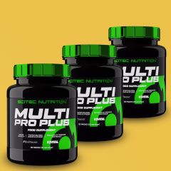 SCITEC NUTRITION - MULTI PRO PLUS - ÚJ FORMULA 29 AKTÍV ÖSSZETEVŐVEL - 3 x 30 AKCIÓS CSOMAG