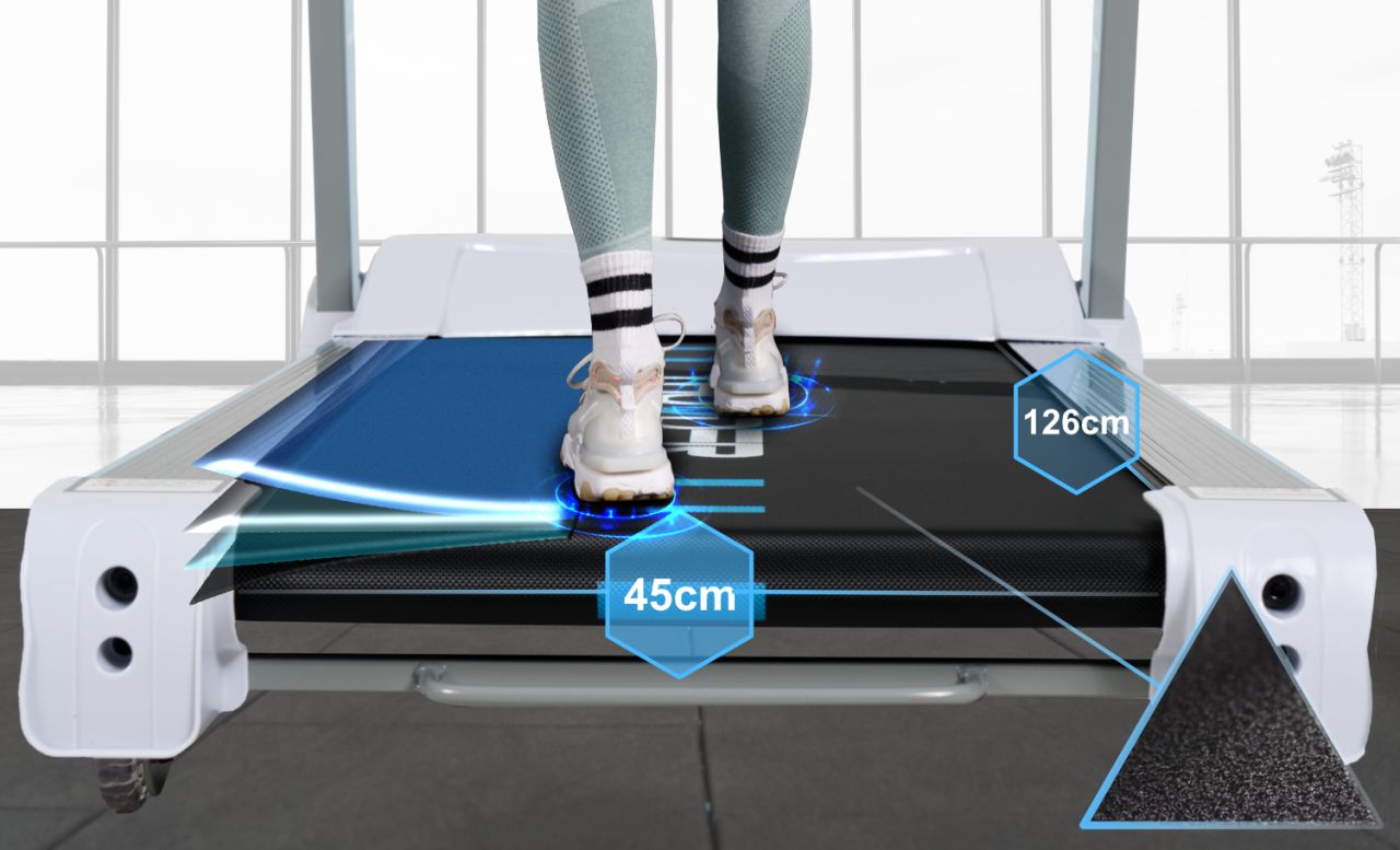 THUNDER - REACT-S - PRÉMIUM OTTHONI FUTÓPAD 18 KM/H VÉGSEBESSÉGGEL, 160 KG TESTSÚLYIG, FEHÉR SZÍN