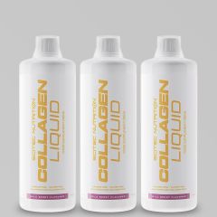 SCITEC NUTRITION - COLLAGEN LIQUID - HIDROLIZÁLT KOLLAGÉN TARTALMÚ ERDEI GYÜMÖLCS ÍZŰ ÉTRENDKIEGÉSZÍTŐ - 3 x 1000 ML