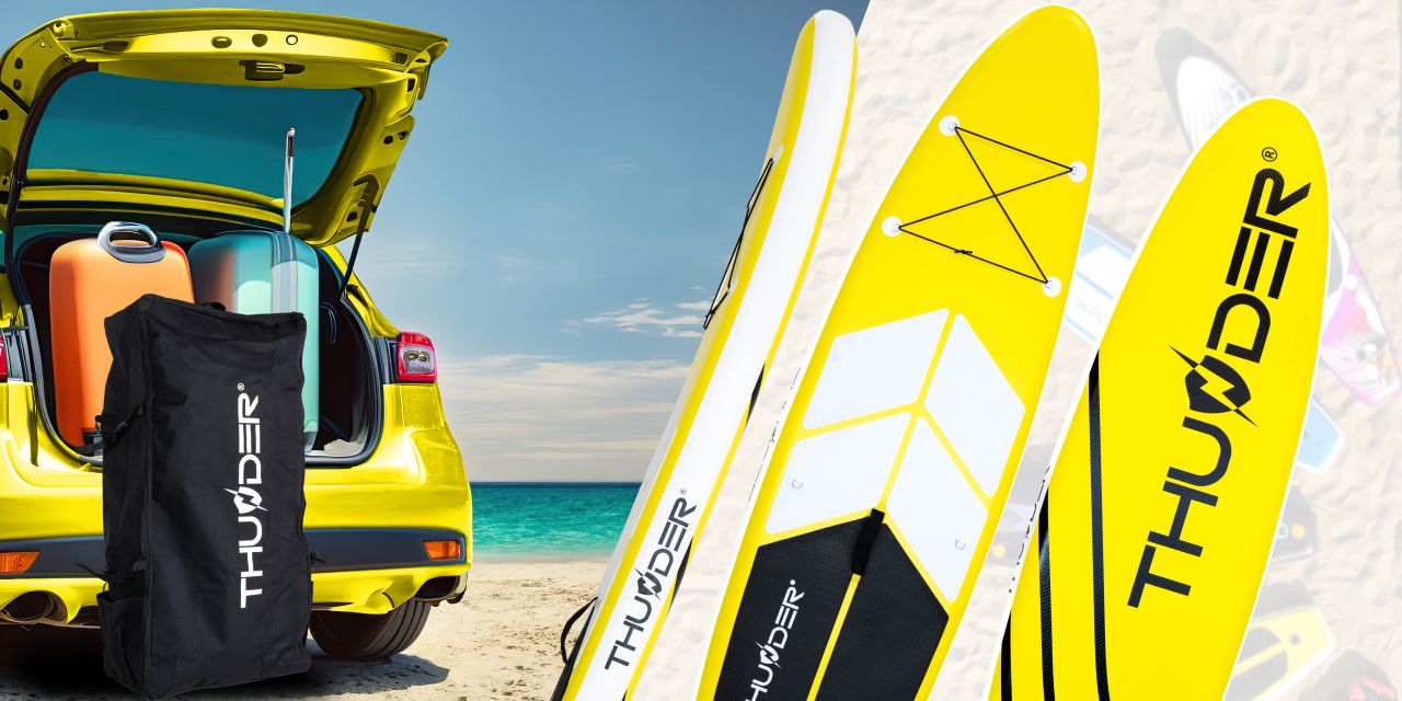 THUNDER OUTDOOR - COAST YELLOW SUP BOARD - SUP DESZKA KIEGÉSZÍTŐKKEL - 320 X 76 X 15 CM