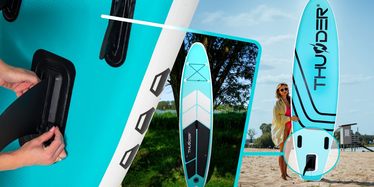 THUNDER OUTDOOR - COAST MINT SUP BOARD - SUP DESZKA KIEGÉSZÍTŐKKEL - 320 X 76 X 15 CM