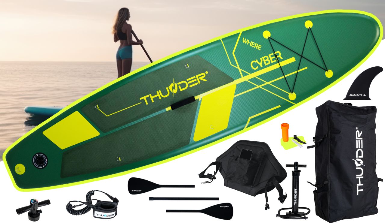 THUNDER OUTDOOR - CYBER SUP BOARD - SUP DESZKA KIEGÉSZÍTŐKKEL - 320 X 76 X 15 CM