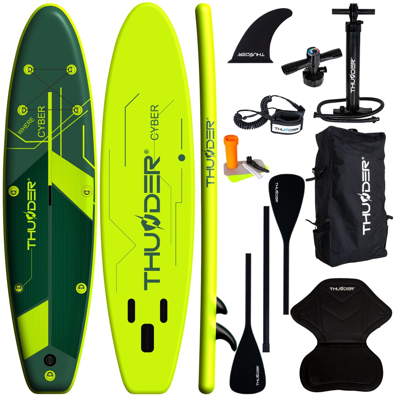 THUNDER OUTDOOR - CYBER SUP BOARD - SUP DESZKA KIEGÉSZÍTŐKKEL - 320 X 76 X 15 CM