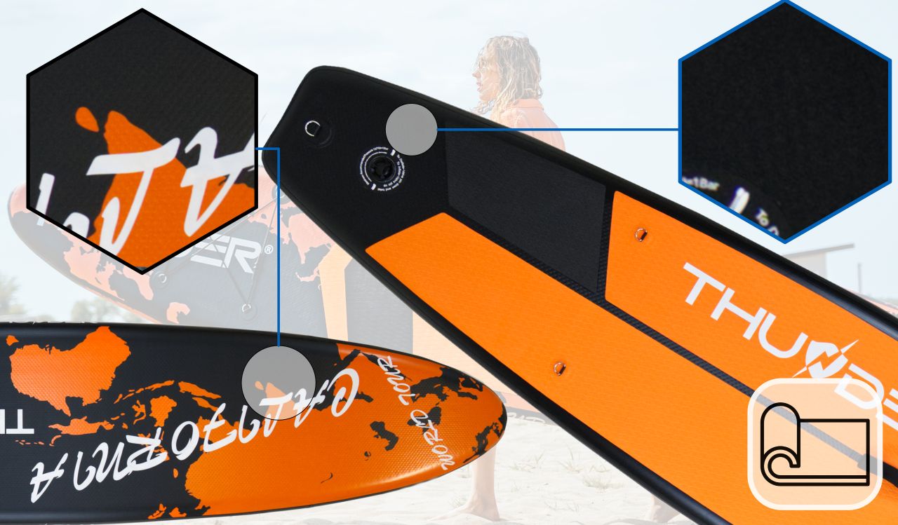 THUNDER OUTDOOR - EARTH XXL SUP BOARD - SUP DESZKA KIEGÉSZÍTŐKKEL - 365 X 75 X 15 CM