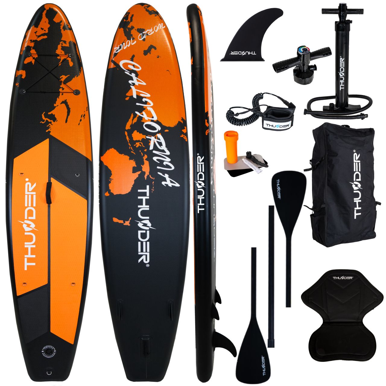 THUNDER OUTDOOR - EARTH XXL SUP BOARD - SUP DESZKA KIEGÉSZÍTŐKKEL - 365 X 75 X 15 CM