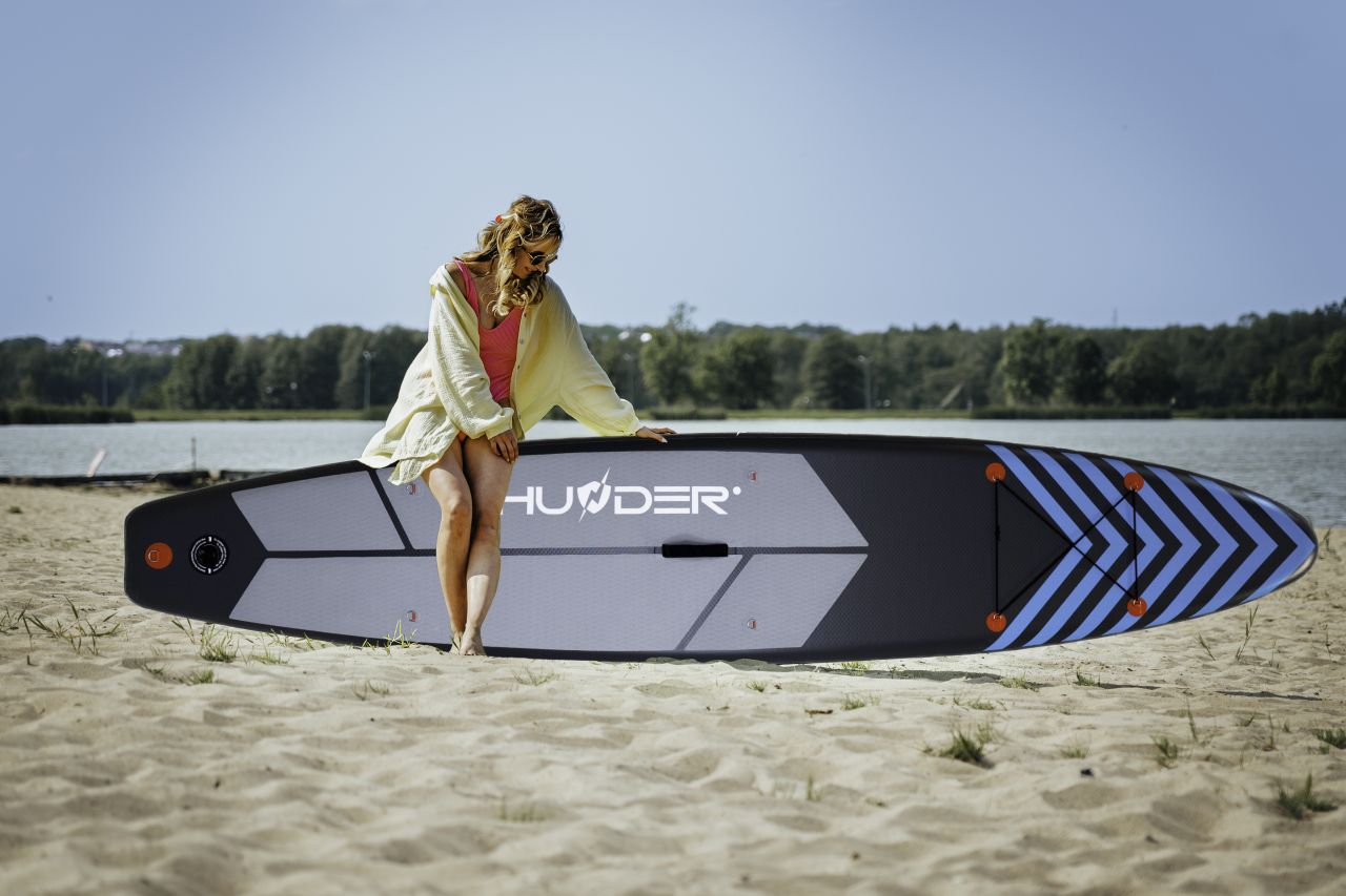 THUNDER OUTDOOR - STEEL BLUE XXL SUP BOARD - SUP DESZKA KIEGÉSZÍTŐKKEL - 365 X 75 X 15 CM